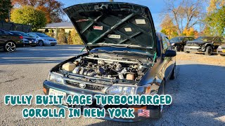 Fully Built 4AGE 16 16 Corolla in New York  Motorsportja 🇺🇸 Edition [upl. by Suoirred]