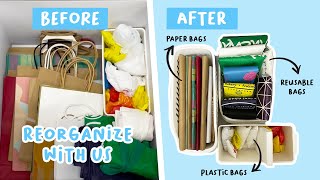 Organize Plastic Paper amp Reusable Shopping Bags With Us [upl. by Thorstein507]