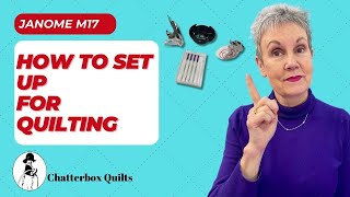 How to Set Up Janome CM17 for Free Motion Quilting [upl. by Demott]