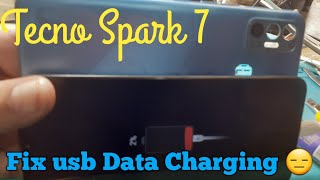 Tecno Spark 7 Fix Usb Data Charging Problem [upl. by Viehmann]