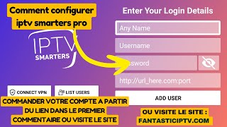 Comment configurer iptv Smarters PRO 2024 version [upl. by Eustache301]