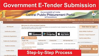 Government E Tender Filing Process E Procurement  E procure Portal  Government Tender tenders [upl. by Onateyac]