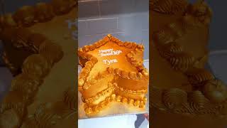 Star Cake in Gold colour cake trendingvideo Trending goldcake [upl. by Raquel]