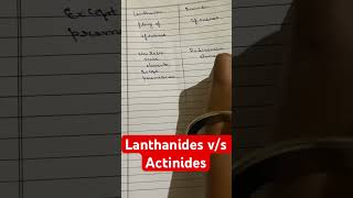 difference between lanthanides and actinides viral trending chemistry [upl. by Yenetruoc]