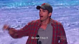 Ashton Kutcher Speech At Teen Choice Awards w Subtitles amp Music by ATB [upl. by Kaz]