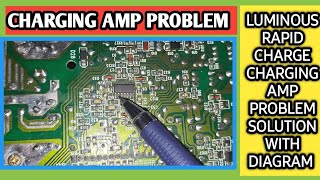 LUMINOUS RAPID CHARGE INVERTER CHARGING AMP PROBLEM SOLUTION WITH DIAGRAM [upl. by Romona874]