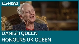 Queen Margrethe II of Denmark says Queen Elizabeth II made enormous impression on her  ITV News [upl. by Stodder957]