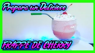 PREPARA Frappe De Cherry para tu negocio o disfrutarlo en casa 🍨🍒  Como hacer un Frappe casero [upl. by Amabel]