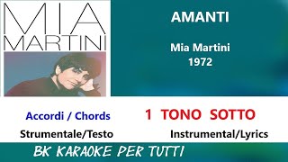 AMANTI Mia Martini Karaoke  1 Tono Sotto  AccordiChords  StrumentaleTesto [upl. by Romeyn339]