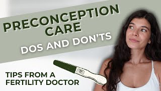 Dos amp Donts When Preparing For Pregnancy  Tips For Getting Ready to Try to Conceive [upl. by Yereffej458]