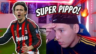 REACTION Filippo Inzaghi Super Pippo Best Goals🔥 [upl. by Eilsehc]