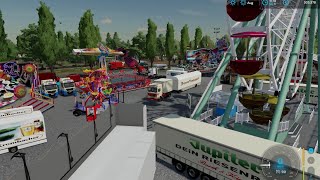 FS19 Oktoberfest in Mittelberg Große Kirmes  Schausteller aufbau Part 1 mods ls19 download [upl. by Marou]