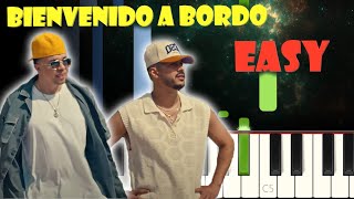 Bienvenido a Bordo  Alex Zurdo ft Indiomar  Piano tutorial fácil [upl. by Binnie]