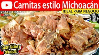 CARNITAS Estilo Michoacán receta original para negocio [upl. by Esaj]