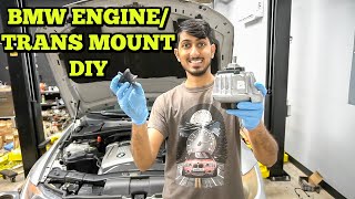 BMW E90 ENGINE AND TRANSMISSION MOUNTS DIY [upl. by Summer449]