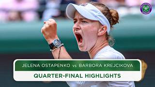 Grand Slam Champs fight it out  Jelena Ostapenko v Barbora Krejcikova  Highlights  Wimbledon 2024 [upl. by Maxma457]