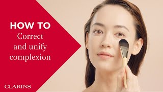 How to correct and unify complexion  Clarins [upl. by Ul881]