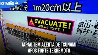 Veja vídeos do momento em que terremotos de até 76 graus de magnitude atingem o Japão [upl. by Antonino]