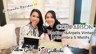 VanCleefampArpels Vintage Alhambra 5 Motifs Comparison  Review YellowGold vs Guilloche  Wear amp Tear [upl. by Zonnya289]