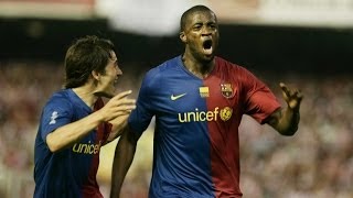 Touré Yayas goals for FC Barcelona [upl. by Ahsilram]