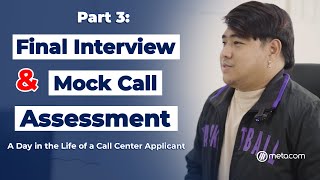 Call Center Actual Application  Mock Call  Final Interview  Kuya Reneboy in Metacom Part 3 [upl. by Reham842]