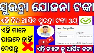 ସୁଭଦ୍ରା ଯୋଜନା ଏହି ଭୁଲ ପାଇଁ ଆସିବ ନାହିଁ ଟଙ୍କା ❌ ଏହି ଦିନ ଆସିବ ସୁଭଦ୍ରା ଟଙ୍କା 5000 କିନ୍ତୁ ଆପଣଙ୍କର ଆସିବ ❌ [upl. by Daeriam423]