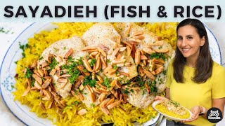 AUTHENTIC Sayadiyeh Lebanese Fish amp Rice [upl. by Katerine]