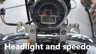 Yamaha XJ650 Part 8 Head light and Speedo [upl. by Glogau]