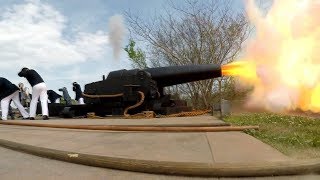 Firing Civil War Cannon Built In 1865 [upl. by Mairim]