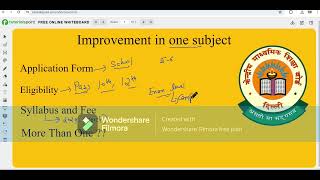 Improvement in one subject  Cbse improvement exam 2024 2025 [upl. by Adalard188]