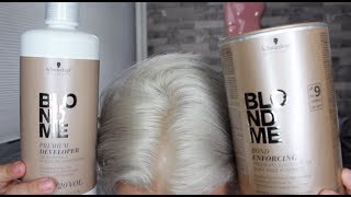 SCHWARZKOPF BLONDME BLEACH  REVIEW amp DEMO  ACHIEVE WHITE HAIR [upl. by Anez]