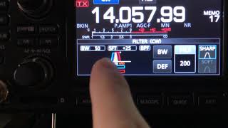 IC7300 CW RX Audio Tapering and Manual Notch [upl. by Revkah]