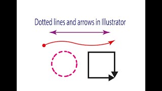 Pointillé et flèches Illustrator °°° lines and arrows in Illustrator الخطوط والأسهم المنقطة في [upl. by Voletta]