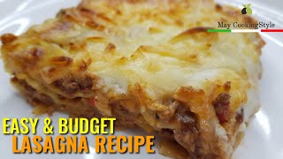 Lasagna Budget Recipe [upl. by Philippe]