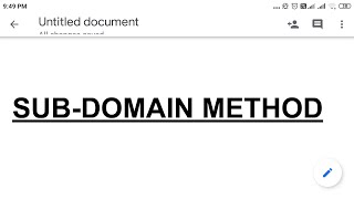 SUBDOMAIN method  FEA [upl. by Eatnwahs]