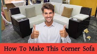 How To Make Five Seater Corner Sofa  Best Sofa Making Process 2024  Forhad Furniture [upl. by Eelyek]