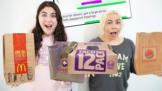 I LET MY NUMBER NEIGHBOR DECIDE WHAT WE EAT FOR 24 HOURS [upl. by Nered455]