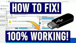 HOW TO FIX ＂THE DISK IS WRITE PROTECTED＂ 2024 [upl. by Manuel]