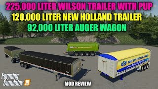 Farming Simulator 19  2 Huge Tippers and Auger Wagon quotMod Reviewquot [upl. by Aubree]