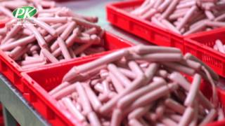 PKs Production Process of Chicken Sausages  Frankfurters [upl. by Anilat507]