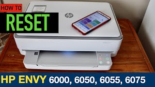 How To Reset HP Envy Printer 6000 6020 6050 6055 6055e 6075 To Factory Defaults [upl. by Yroger]