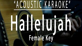 Hallelujah  Female Key Acoustic karaoke [upl. by Luella]