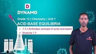 Grade12  Chemistry  Unit 1  Part1  Arrhenius concept of acids and bases amp Exercise 11AOromoo [upl. by Farrar]