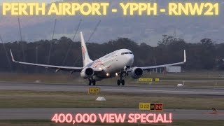 35 Minutes of NON STOP Perth Airport Runway 21 Plane Spotting Action 400000 VIEW SPECIAL [upl. by Nivk]