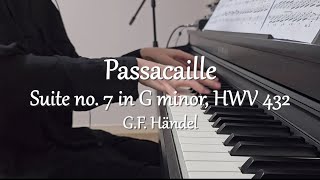 Handel  Passacaille Suite no7 in G minor HWV 432 [upl. by Elsworth]