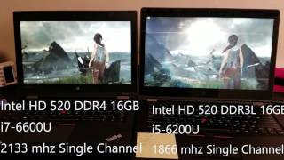 Intel 520 Graphics DDR3L vs DDR4 Yoga 260 vs Yoga 460 [upl. by Eyot]