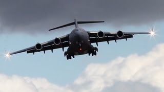 C17 Globemaster Flying Sidewards  Nice Crosswinds HD [upl. by Sirovat]