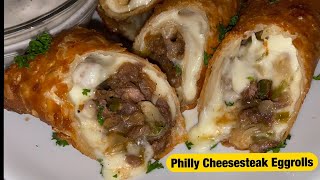 Philly Cheesesteak Egg Rolls  Cuttin Up With Bae  Chef Bae [upl. by Aracaj30]