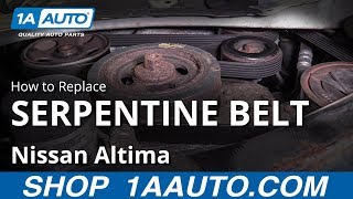 How to Replace Serpentine Belt 0612 Nissan Altima [upl. by Roydd]