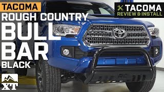 Tacoma Rough Country Bull Bar  Black 20162019 Review amp Install [upl. by Arondel]